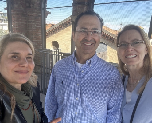 Barbara Quarello and two guests