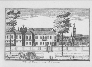 The back of Palazzo Litta in 1745 ca.
