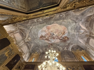 The ceiling of the Sala degli Specchi, Palazzo Litta’s magnificent ballroom
