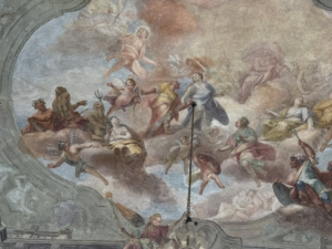 The ceiling painted by Giovanni Antonio Cucchi