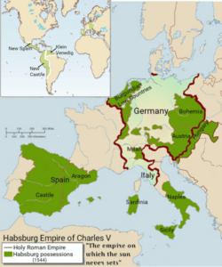 Habsburg Empire of Charles V in 1544